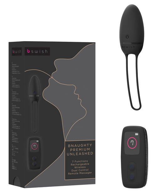 Bnaughty Bnaughty Premium Unleashed Remote Control Bullet - Noir