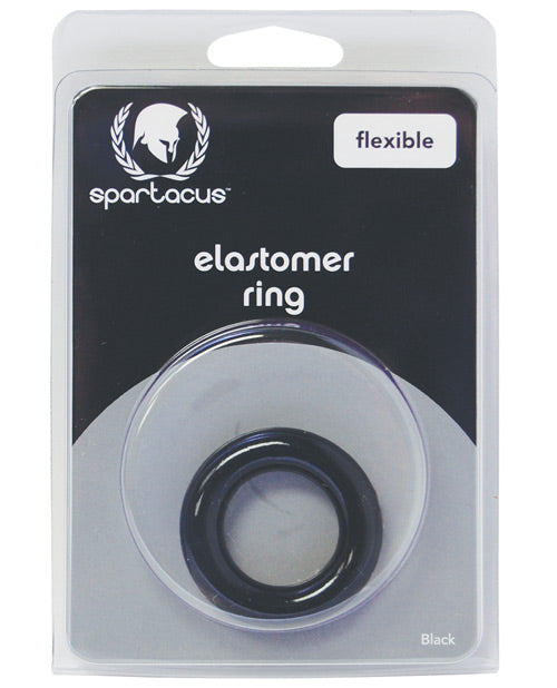 Spartacus Spartacus Elastomer Relaxed Fit Cock Ring - Black