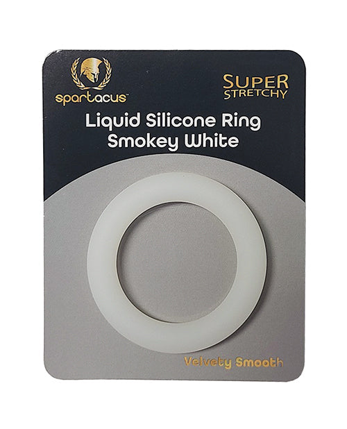 Spartacus Spartacus Liquid Silicone Cock Ring - Smokey White