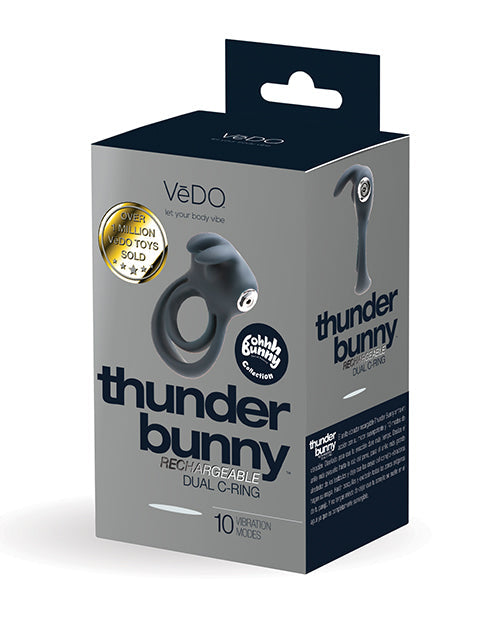 VeDO VeDO Thunder Bunny Rechargeable Dual Ring - Black Pearl