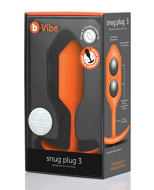b-vibe b-Vibe Weighted Snug Plug 3 - 180 g Orange