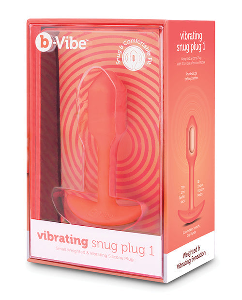 b-vibe b-Vibe Vibrating Snug Plug - Small Orange