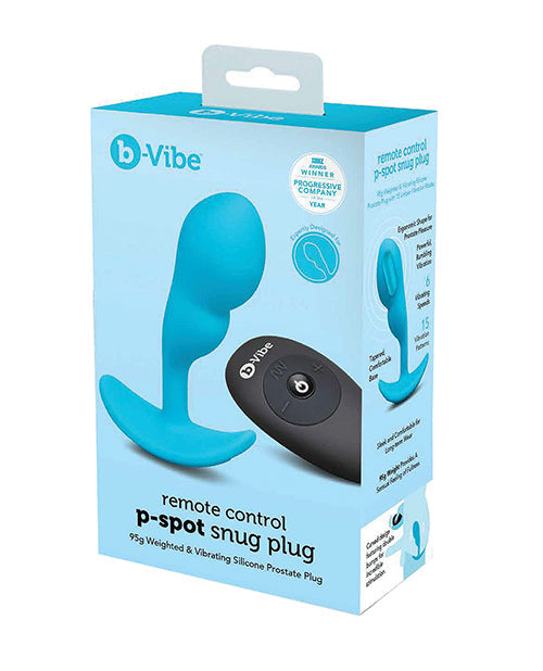 b-vibe b-Vibe Remote Control P-Spot Snug Plug - Blue