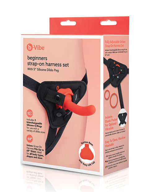 b-vibe b-Vibe Beginner's Strap-On Harness Set - With 5 Silicone Dildo Peg