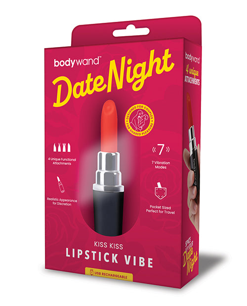 Bodywand Xgen Bodywand Date Night Kiss Kiss Lipstick Vibe - Black/Red