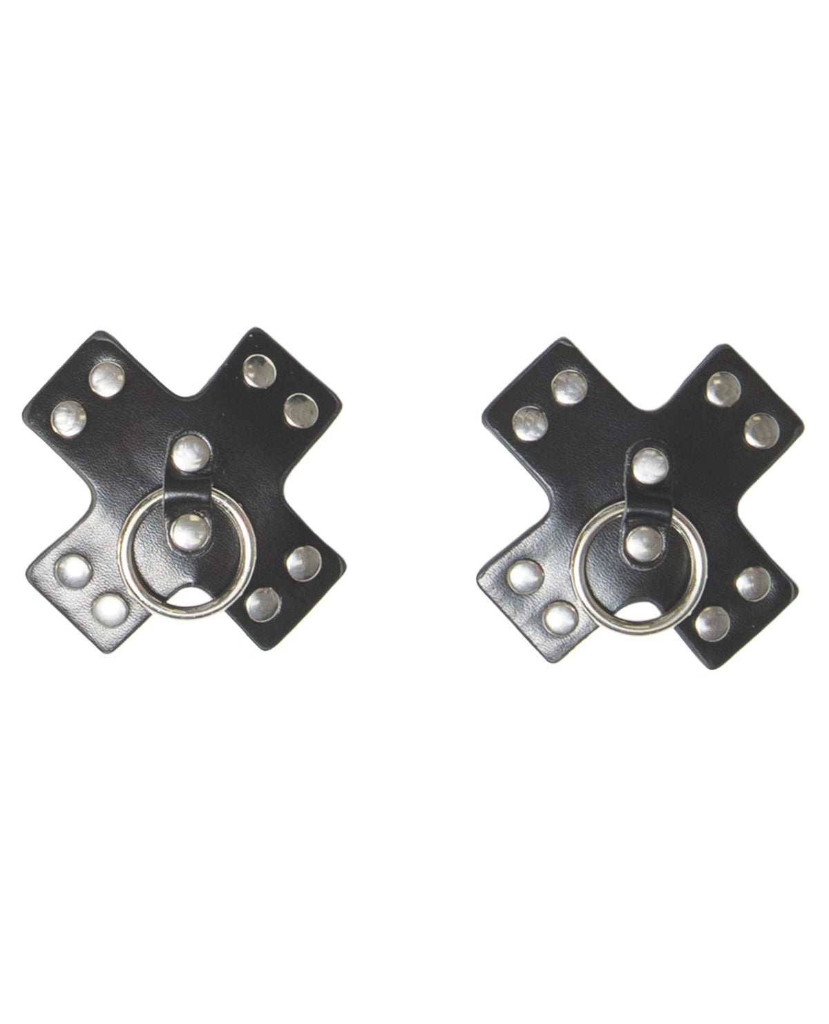 Coquette Studded Cross Reusable Pasties - Black O/S