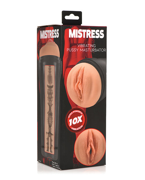Mistress Curve Toys Mistress Vibrating Pussy Masturbator - Tan