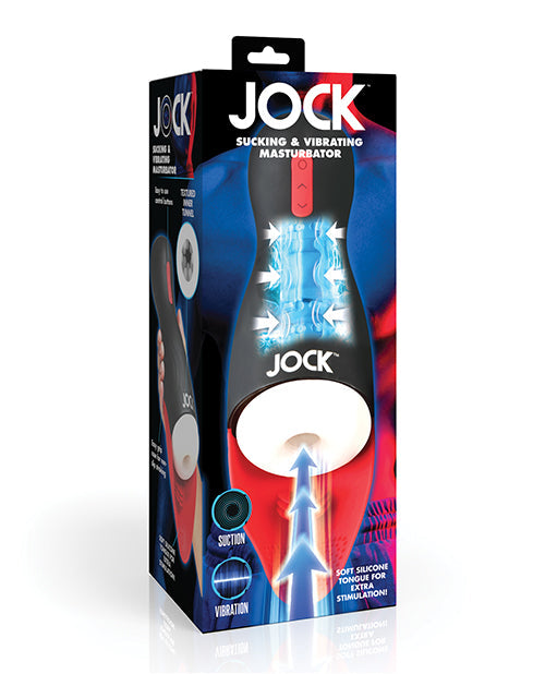 Jock Curve Toys Jock Sucking & Vibrating Masturbator - Black/Red