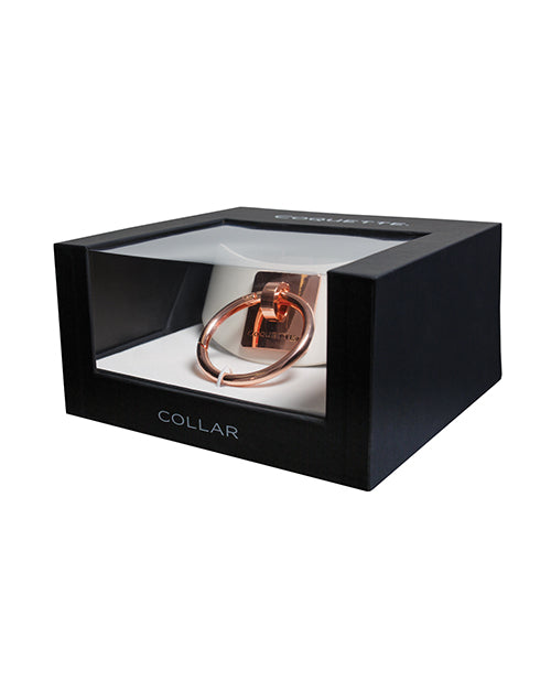 Coquette Pleasure Collection Pleasure Collection Adjustable Collar - White/Rose Gold
