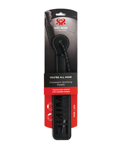 Sei Mio Sei Mio You're All Mine Impression Spanking Paddle - Black