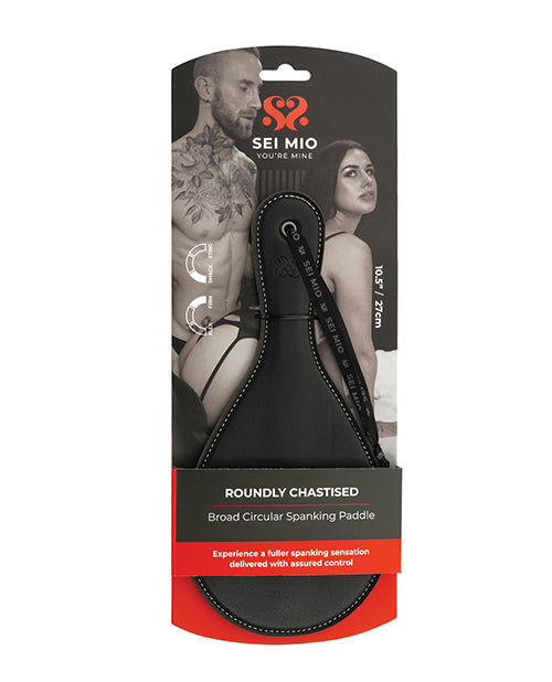 Sei Mio Sei Mio Roundly Chastised Broad Circular Spanking Paddle - Black