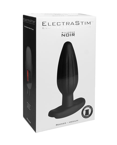 ElectraStim ElectraStim Silicone Noir Rocker Butt Plug - Medium