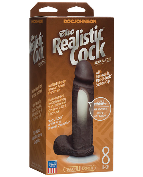 UR3 Realistic 8" ULTRASKYN Cock w/Balls - Brown