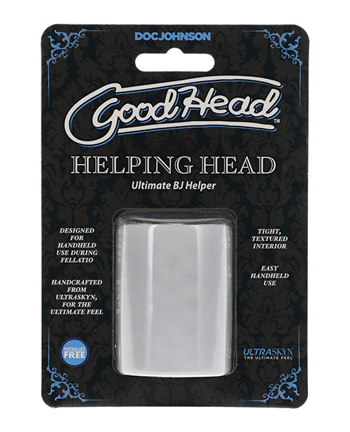 GoodHead GoodHead Helping Head Ultimate BJ Helper 2" Masturbator - Clear