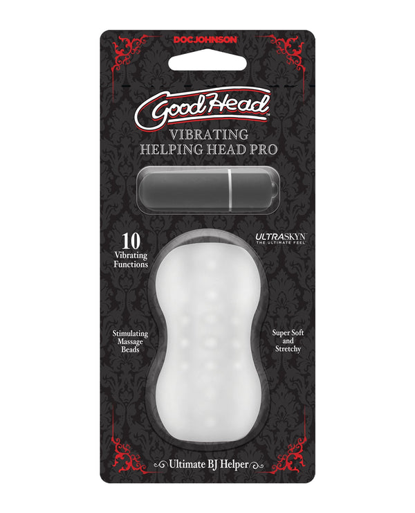 GoodHead GoodHead Helping Head Pro ULTRASKYN Vibrating Stroker - Frost