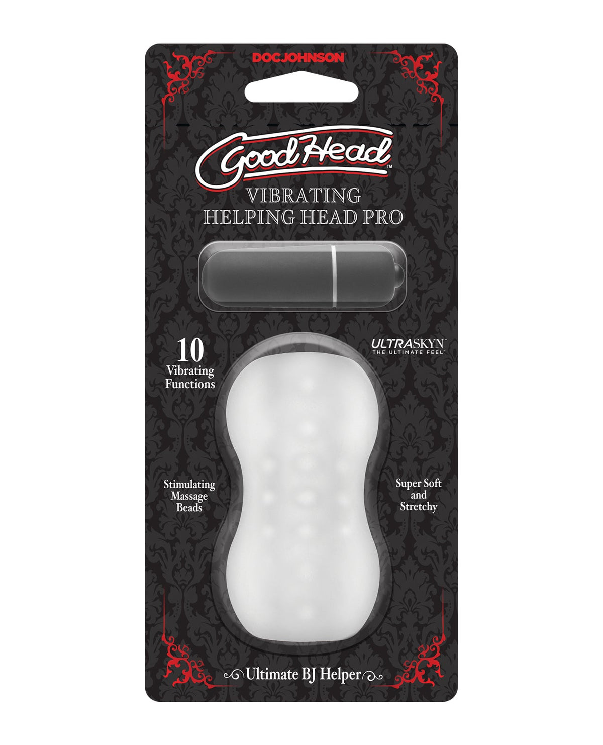 GoodHead GoodHead Helping Head Pro ULTRASKYN Vibrating Stroker - Frost