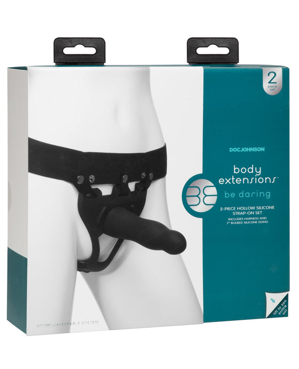 Body Extensions Body Extensions Be Daring 2 Piece Strap On Set - Black