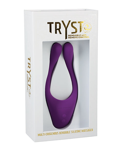 Tryst Tryst V2 Bendable Multi Zone Massager w/Remote - Purple