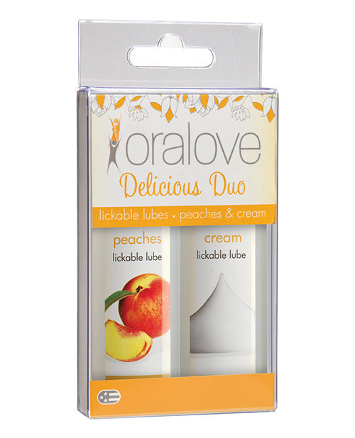 Oralove Oralove Delicious Duo Flavored Lube - Peaches & Cream