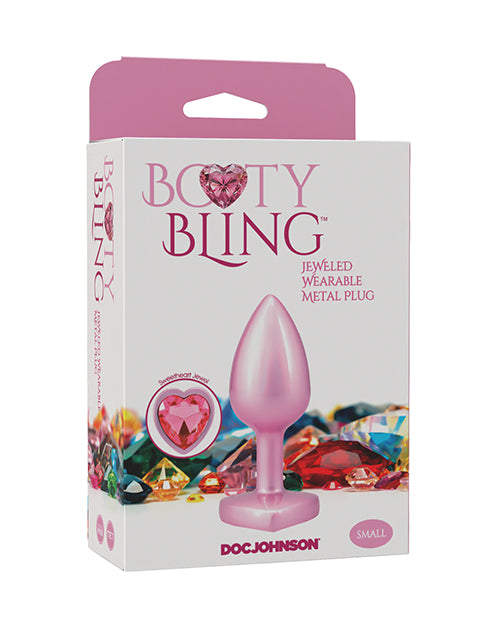 Booty Bling Booty Bling Jeweled Metal Plug - Small Pink