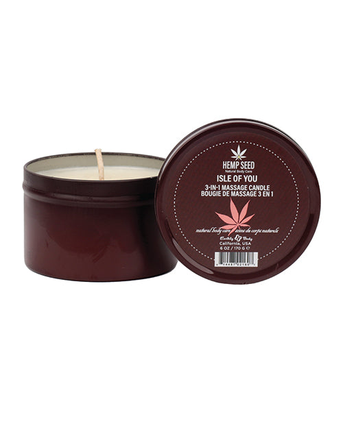Earthly Body Earthly Body Suntouched Hemp Candle - 6 oz Round Tin Isle of You