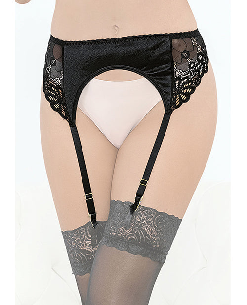 Escante Satin & Lace Garterbelt Black LG
