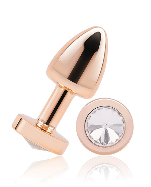 Gemsations Gemsations 2" Beginners Bling Bling Metal Butt Plug - Rose Gold