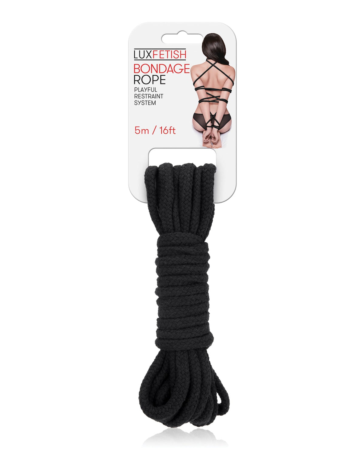 Lux Lux Fetish Bondage Rope - 5m/16 ft Black