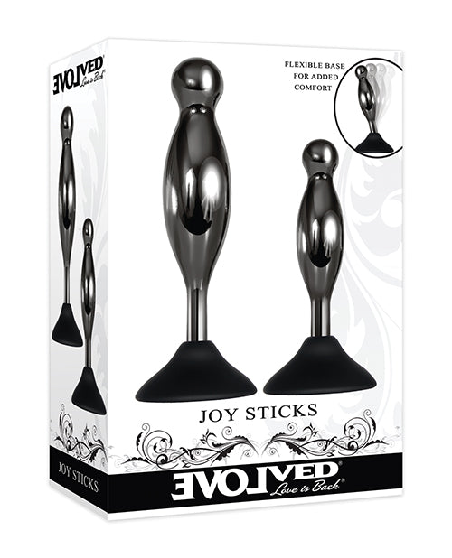 Evolved Evolved Joy Sticks 2 pc Plug Set - Black/Chrome
