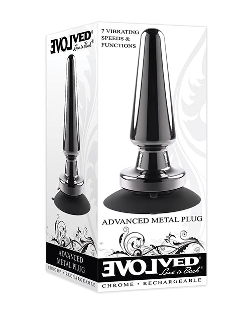 Evolved Evolved Advanced Vibrating Rechargeable Metal Plug - Black