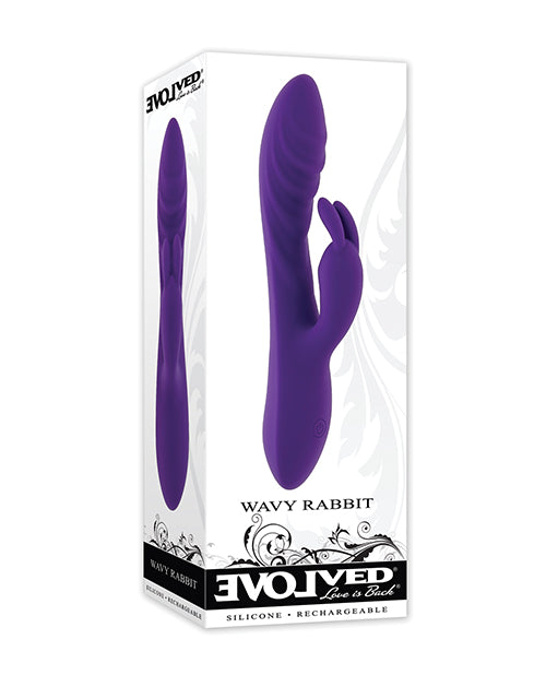 Evolved Evolved Wavy Rabbit Vibrator - Purple