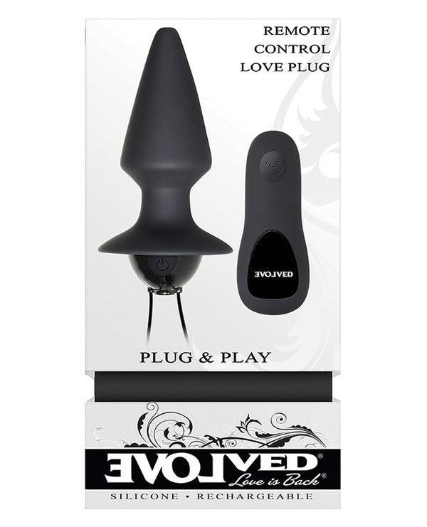 Evolved Evolved Plug & Play Remote Anal Plug - Black