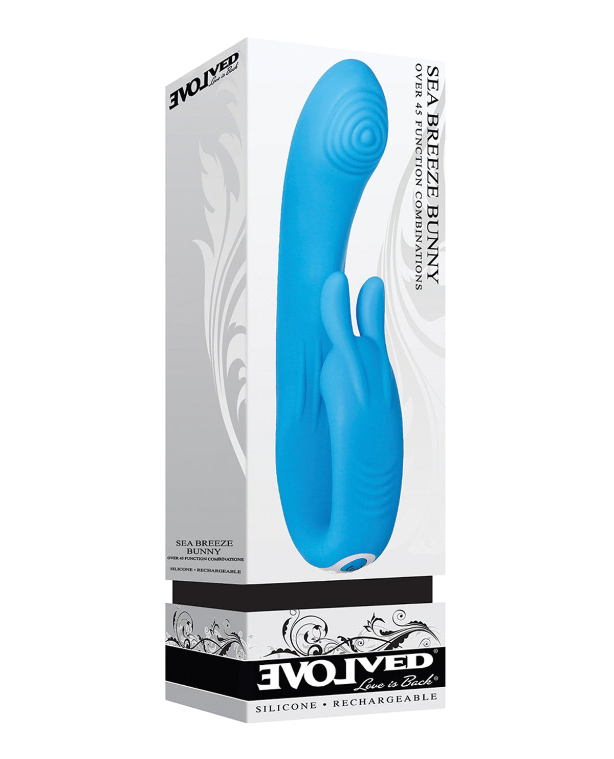 Evolved Evolved Sea Breeze Bunny Rechargeable Dual Stim - Blue