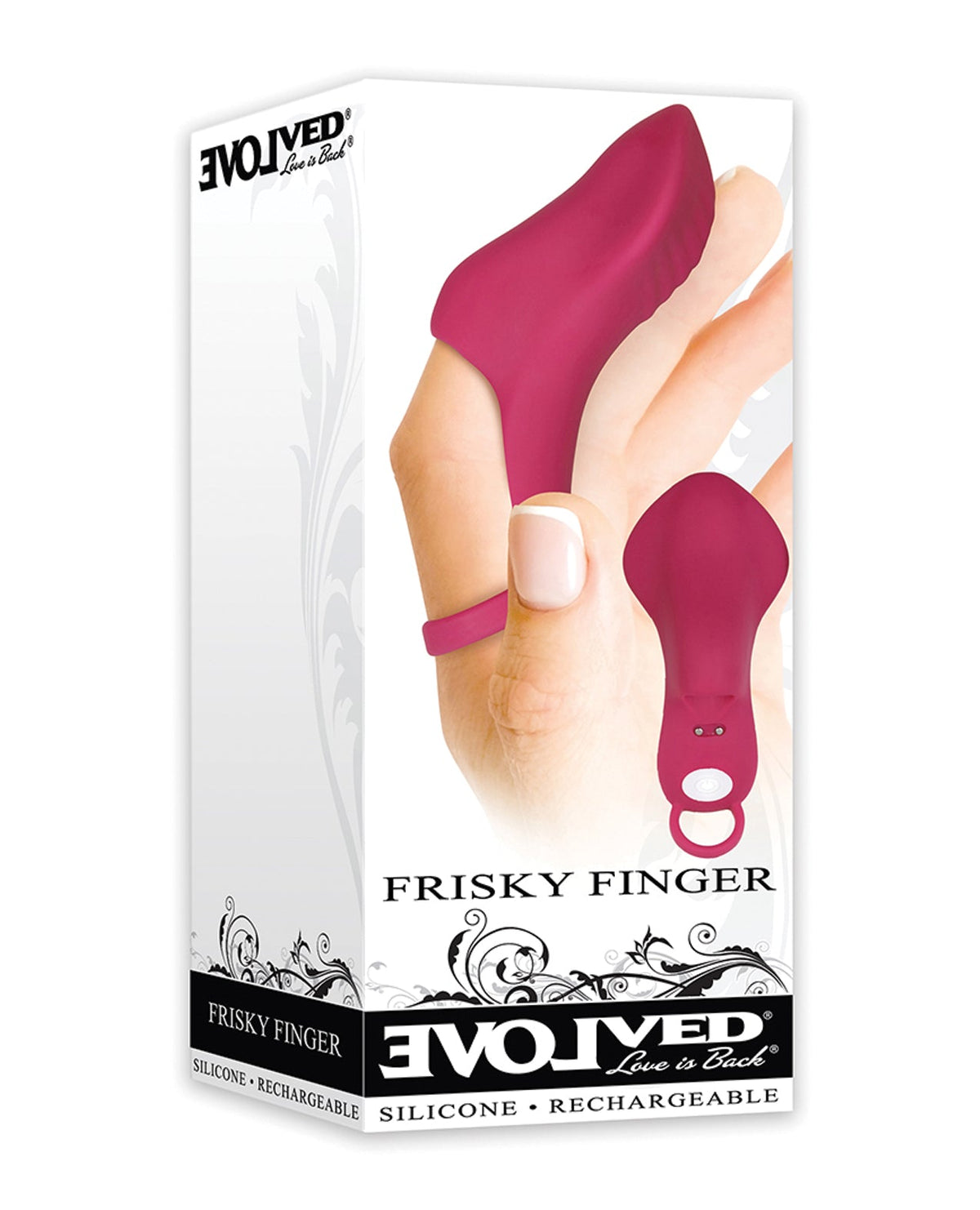 Evolved Evolved Frisky Finger Rechargeable Bullet - Burgundy