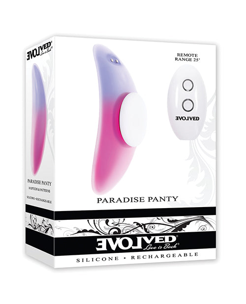 Evolved Evolved Paradise Panty Curved Panty Vibe w/Remote Control - Pink/Purple