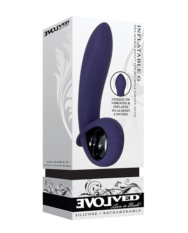 Evolved Evolved Inflatable G Rechargeable Vibrator - Purple