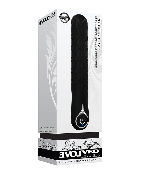 Evolved Evolved Quilted Love Rechargeable Vibrator - Black