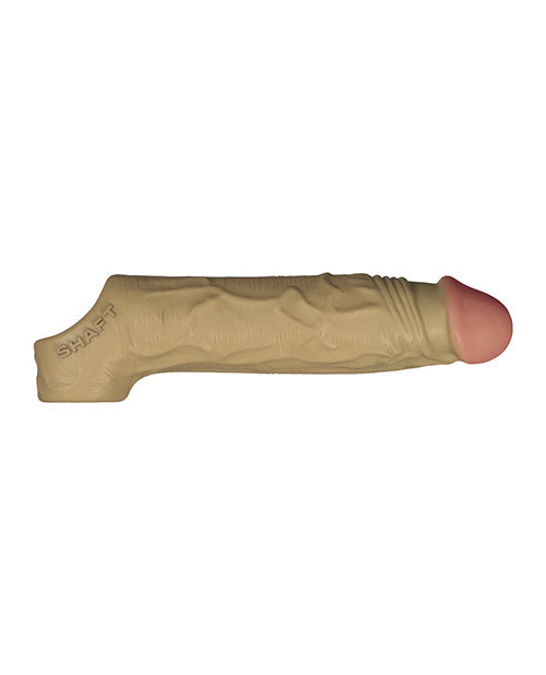 Shaft Shaft Flexskin Liquid Silicone 7.8" Vibrating Sheath - Oak