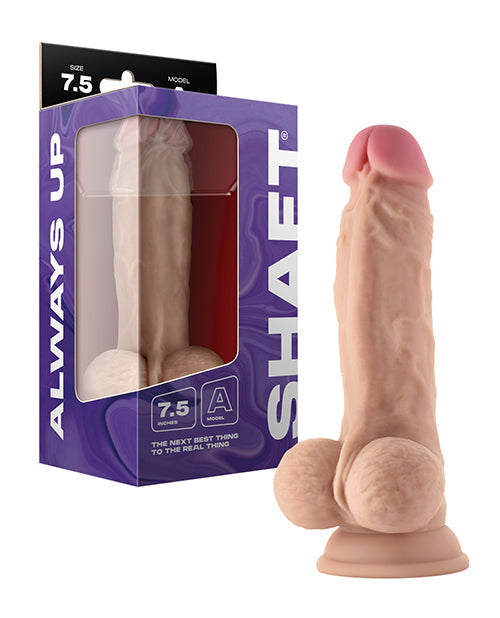 Shaft Shaft Model A Flexskin Liquid Silicone 7.5" Dong w/Balls - Pine