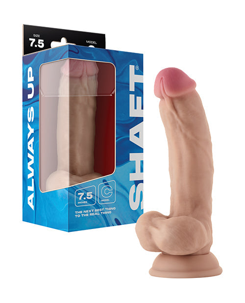 Shaft Shaft Model C Flexskin Liquid Silicone 7.5" Curved Dong w/Balls - Pine