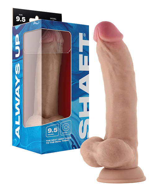 Shaft Shaft Model C Flexskin Liquid Silicone 9.5" Curved Dong w/Balls - Pine