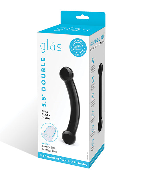 Glas Glas Double Bull Glass Dildo - Black