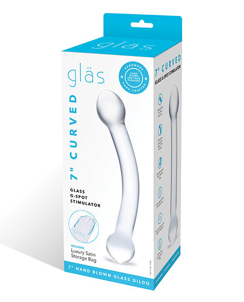 Glas Glas 7" Curved Glass G Spot Stimulator - Clear