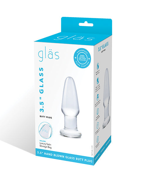 Glas Glas 3.5" Butt Plug - Clear