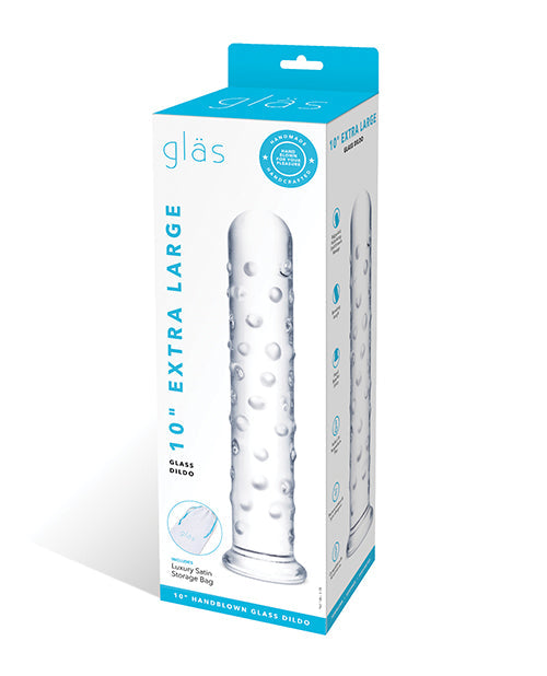 Glas Glas 10" Extra Large Glass Dildo - Clear