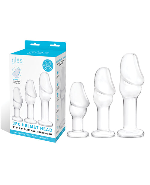 Glas Glas Helmet Head Anal Training Kit - Set of 3