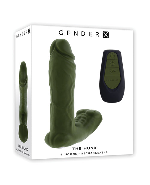 Gender X Gender X The Hunk Dual Anal Vibrator w/Remote Control - Green