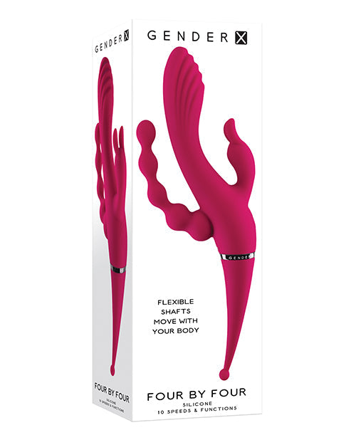 Gender X Gender X Four by Four Vibrator - Burgundy