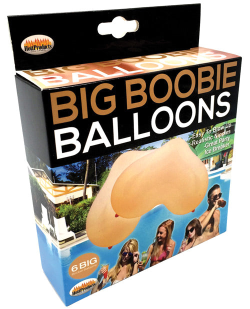 Hott Products Big Boobie Balloons - Flesh Box of 6