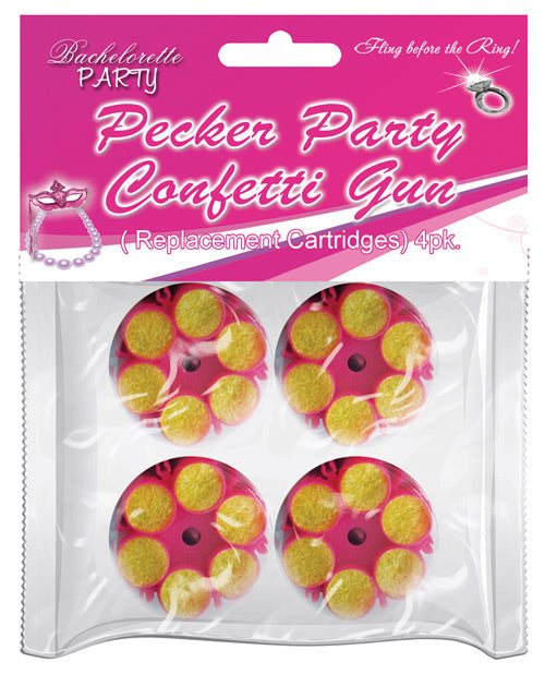 Party Pecker Party Pecker Confetti Refill Cartridge - Pack of 4